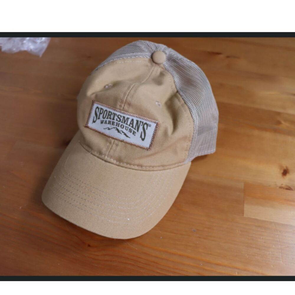 Sportsman's Warehouse Brown Tan Mesh Trucker Hat Baseball Cap Snapback